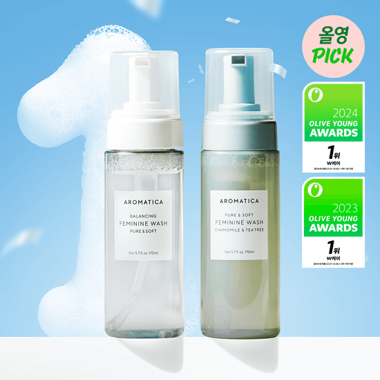 [3월 올영픽]2024어워즈/2년연속수상 아로마티카 퓨어 앤 소프트 여성청결제 170ml  3종 택 1 (듀오/리필)