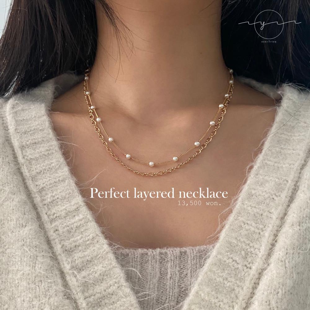퍼펙트 레이어드 목걸이 (골드)