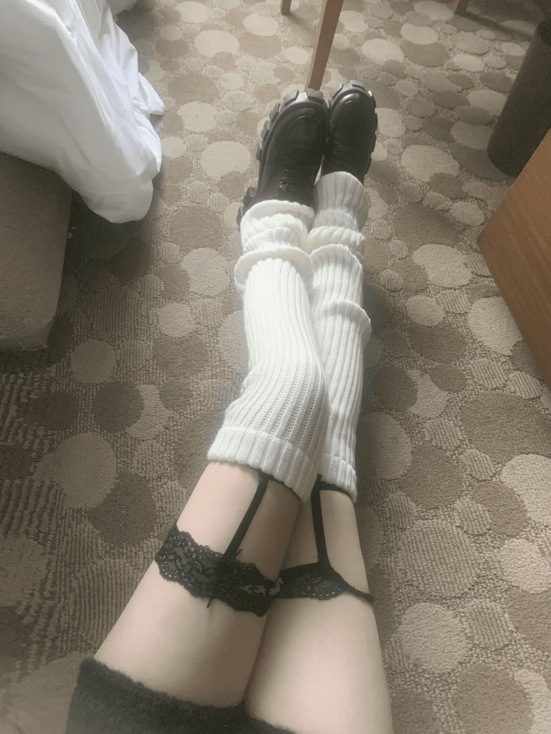 Ajin knit long leg warmer (2color)