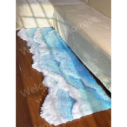 파도러그 카페트 모던 포근한 감성인테리어 바닥 바다 북유럽 매트 소파 침실 - 러그/카페트 | 쿠팡