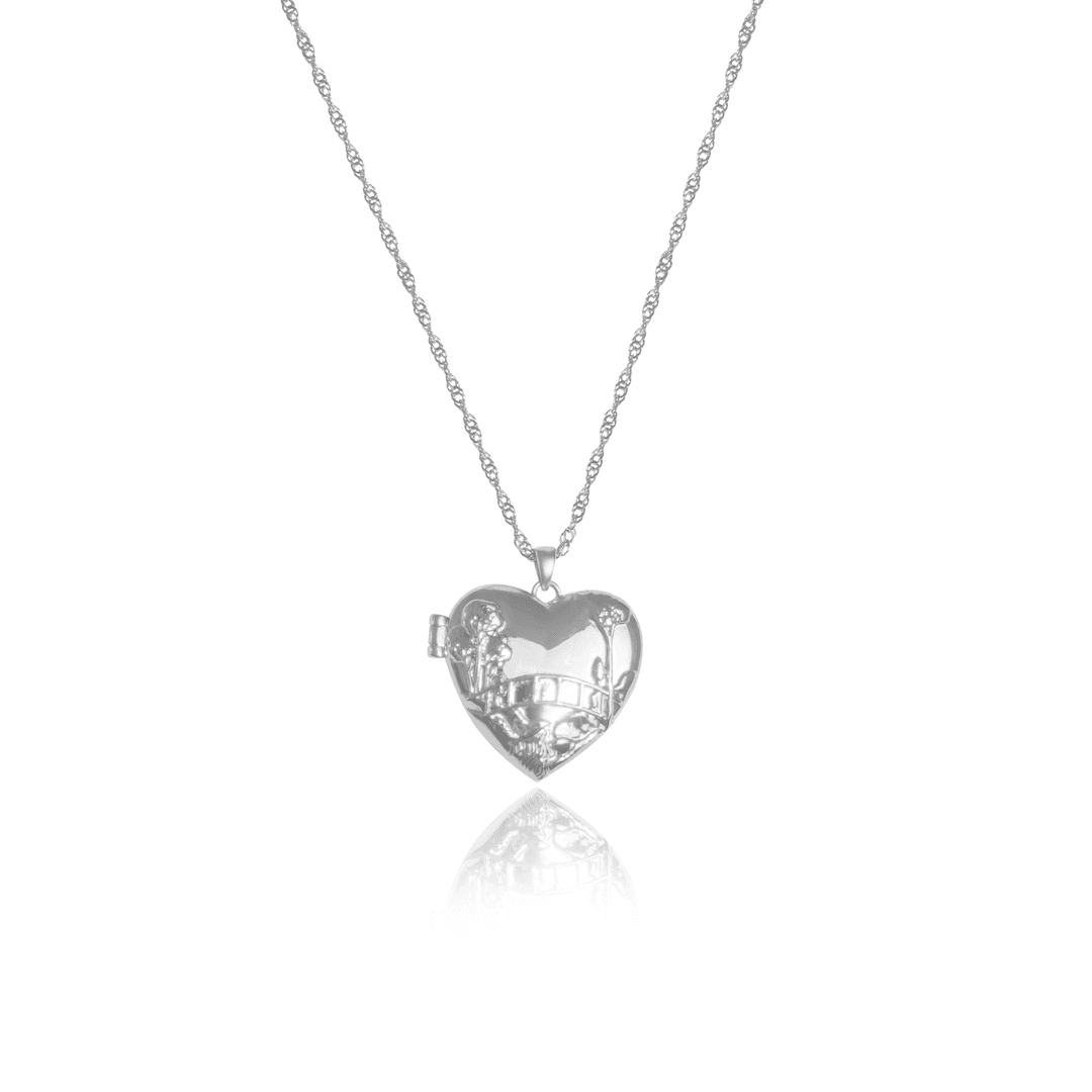 Anne of Green Gables Locket Necklace Silver