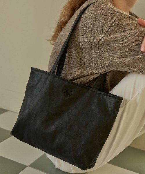 Suede shoulder bag_ Black