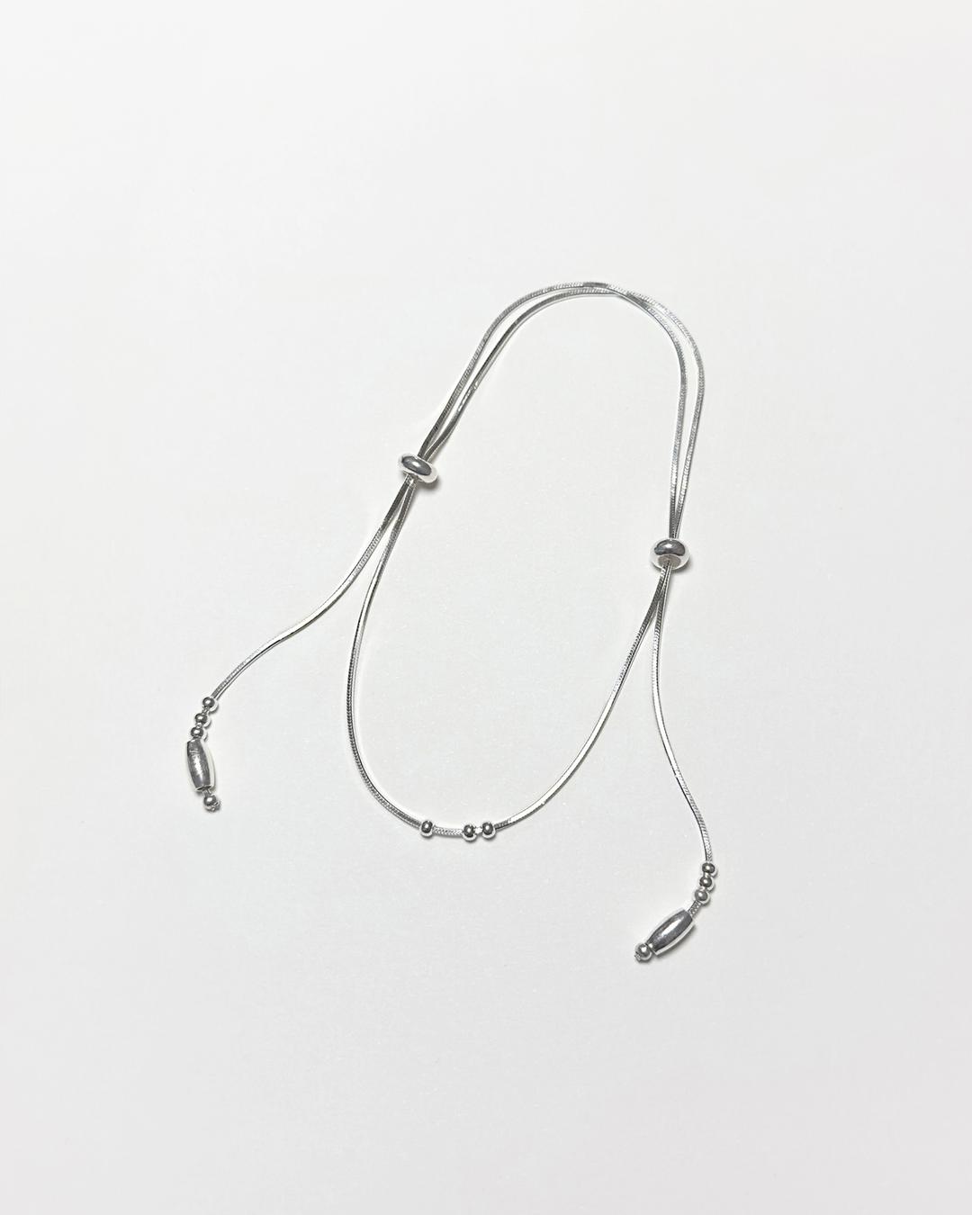 Silver scarf bracelet