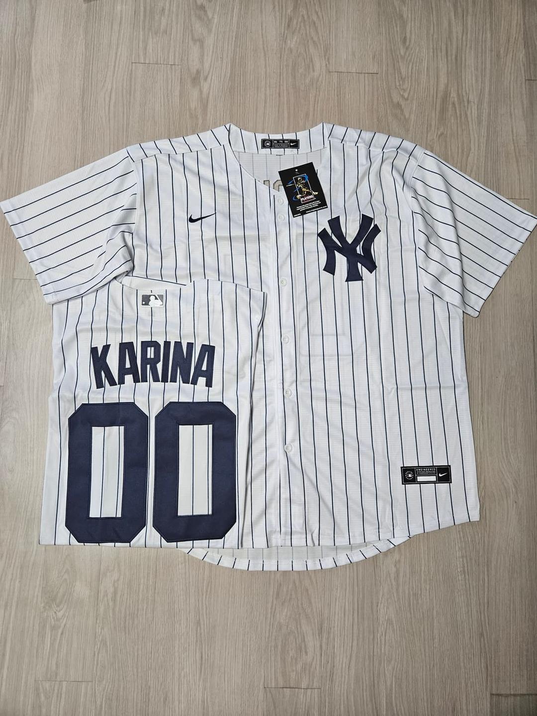Nike mlb NY karina 에스파 시구복 빅사이즈 져지 | 후루츠패밀리