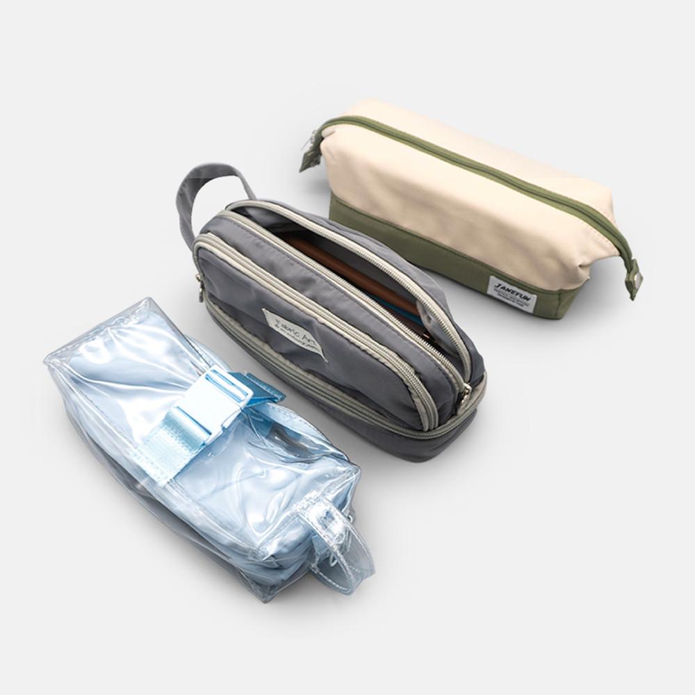 데스크프로젝트 중학생 고등학생 대학생 대용량 대형 심플 큰 수납 펜 케이스 파우치 필통