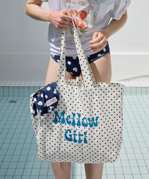 Dotted Cotton Bag, Dot Blue