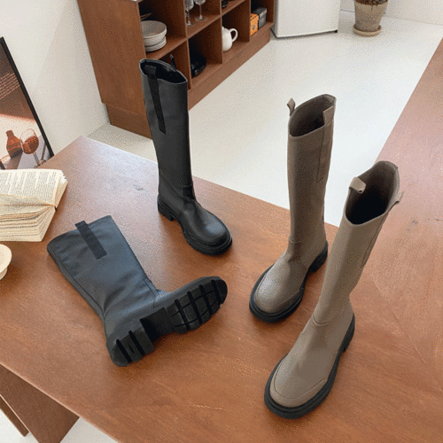 데일리 무광 방한방수 레인부츠 워커 롱부츠 (2color/3.5cm)