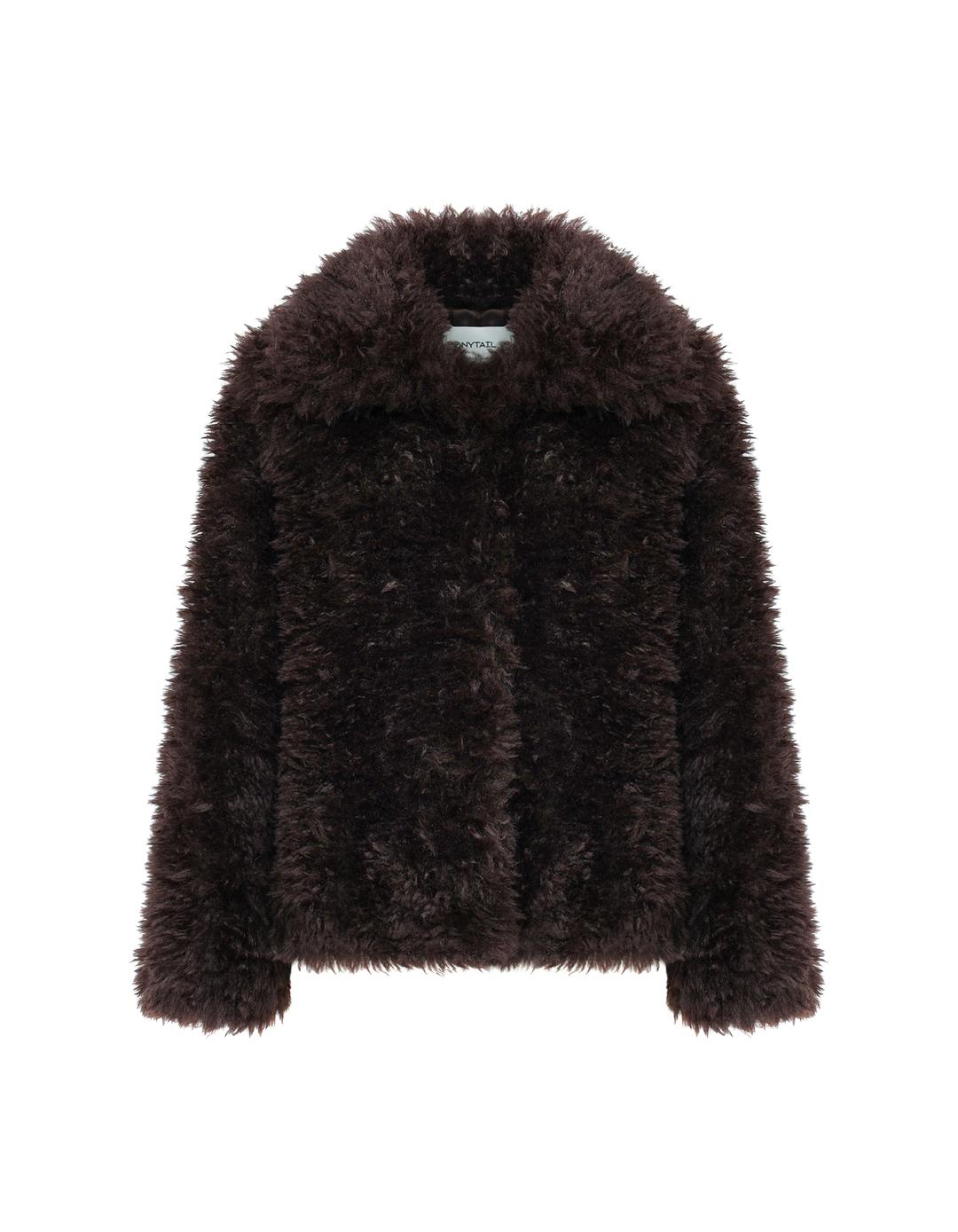 [12/15 예약 배송] Shaggy Faux Fur Jacket (Choco)