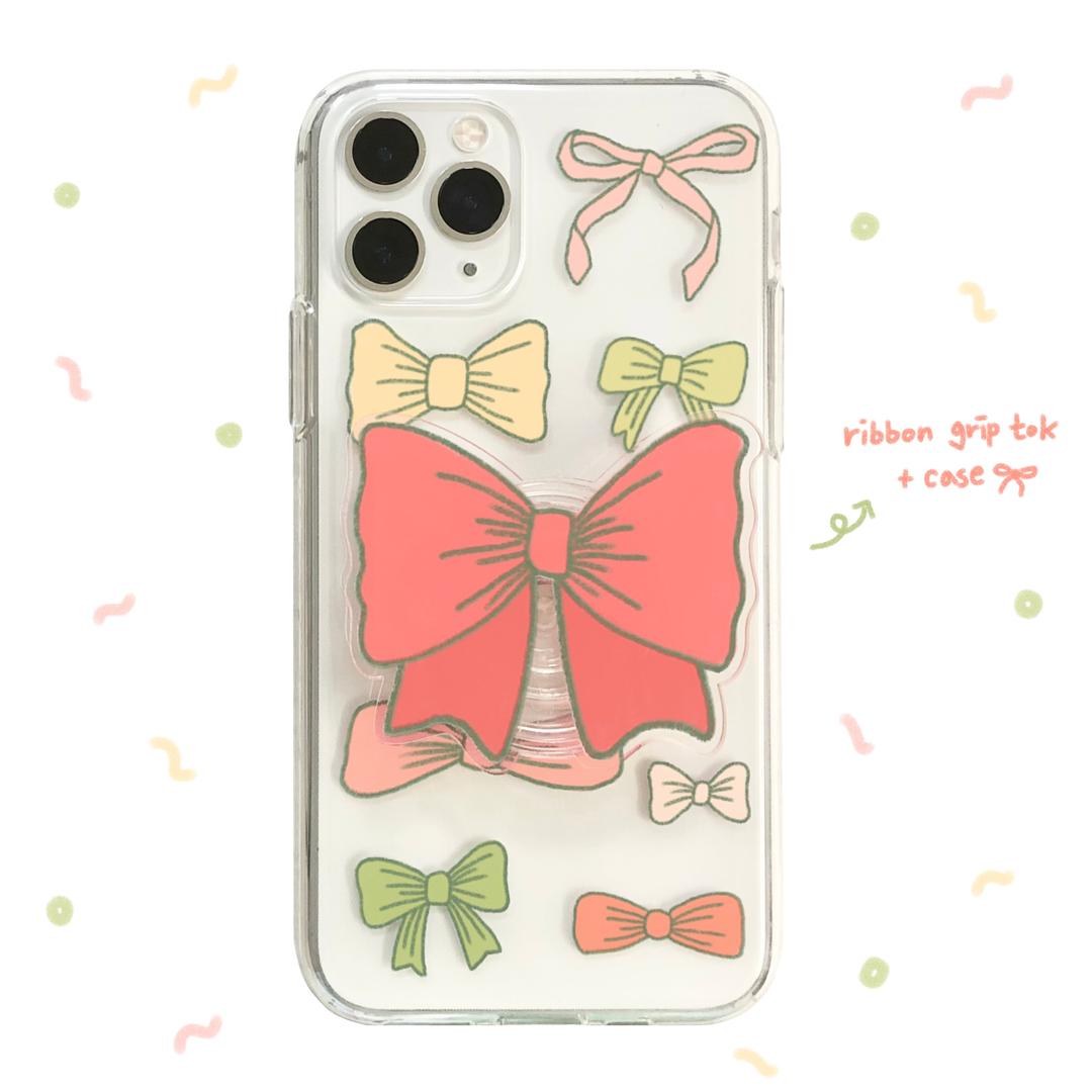 ribbon phone case + ribbon grip tok