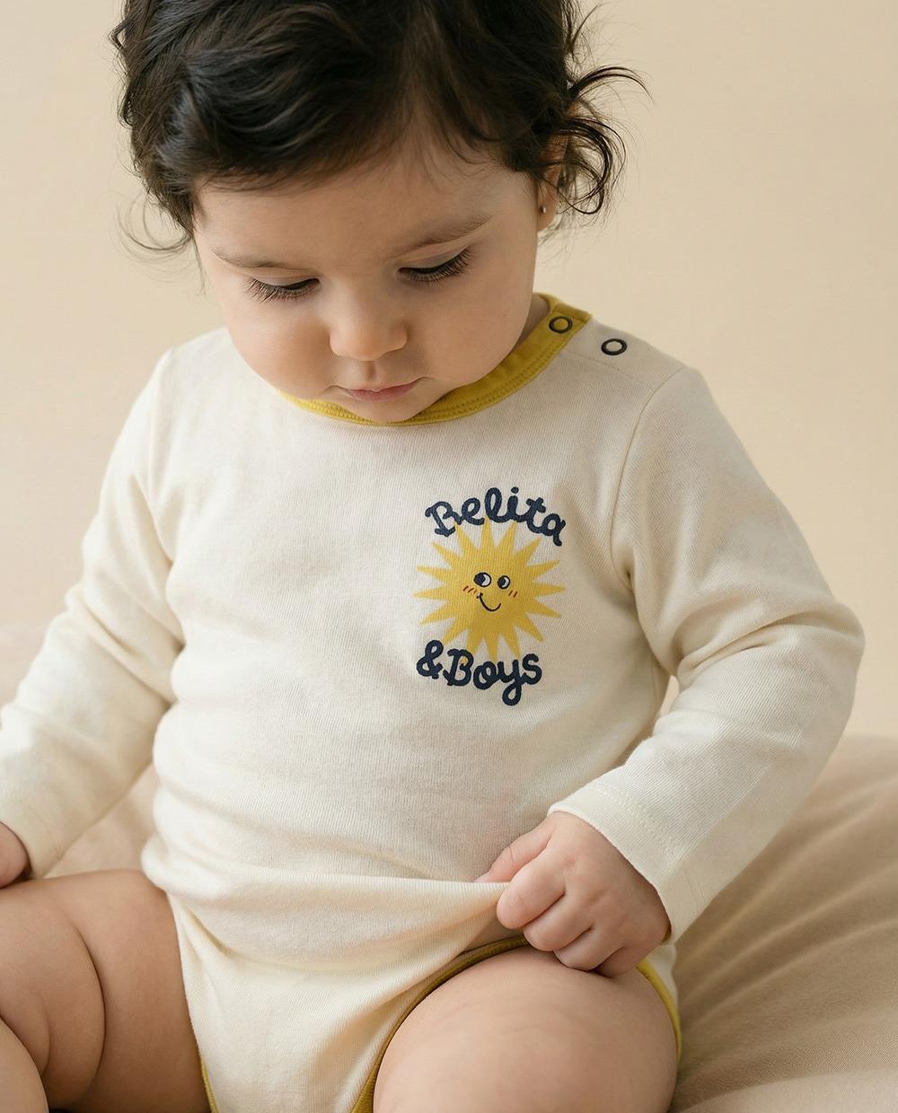 BABY Cream Sun Bodysuit