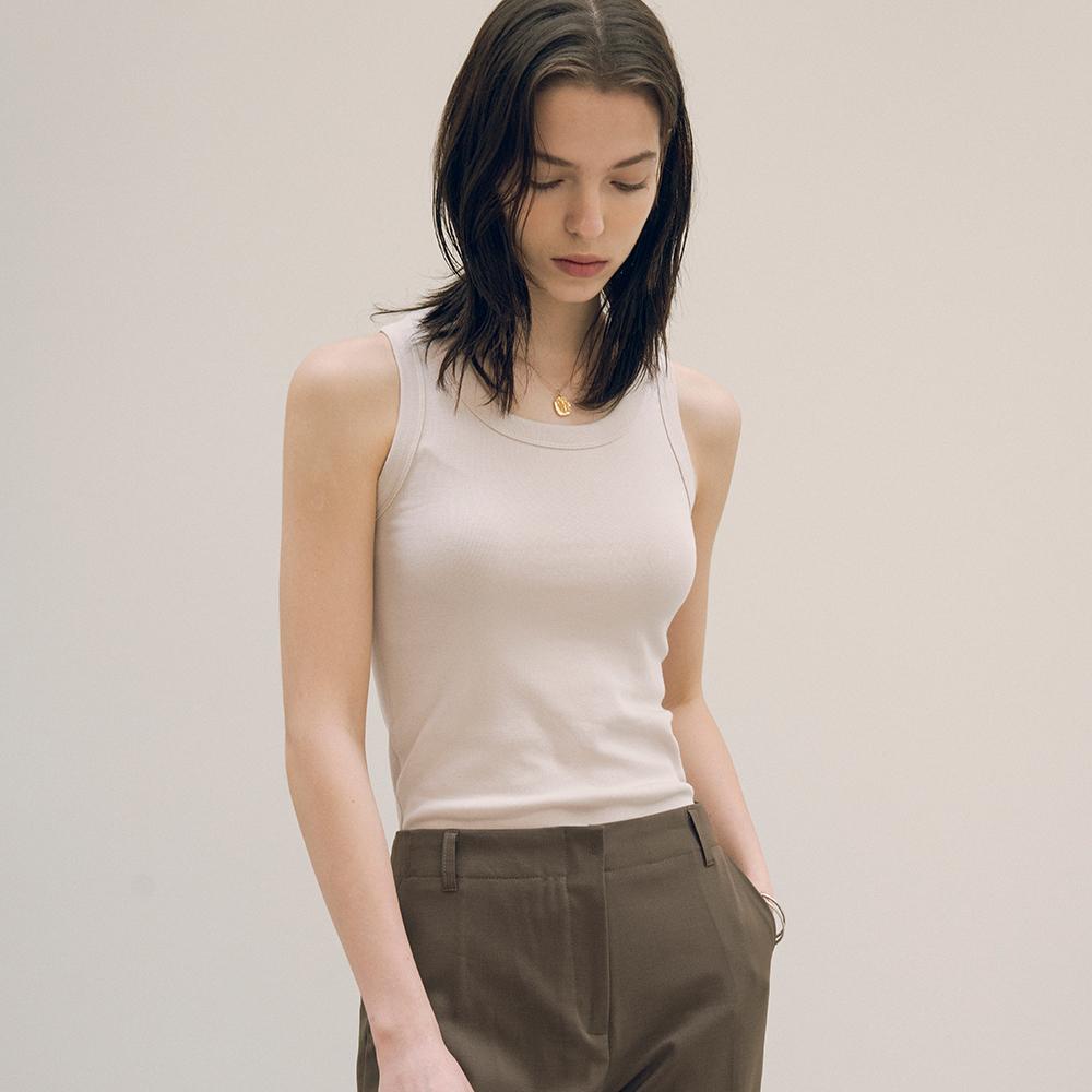 SITP5152 면모달 스쿱넥 나시_Skin beige