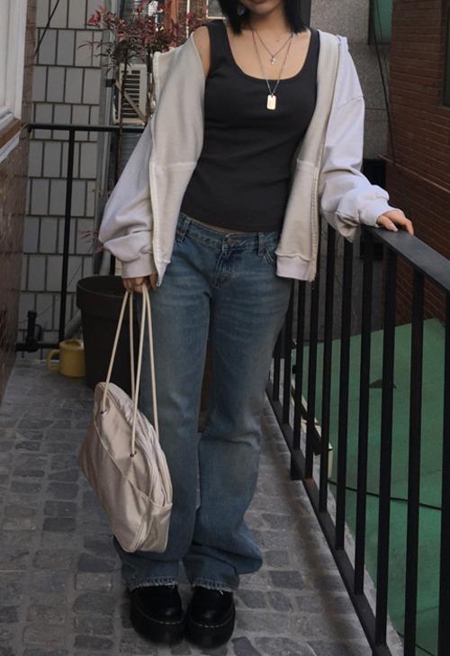 이즈이즈 당일발송 [EE] Run Pigment Hooded Zip-Up