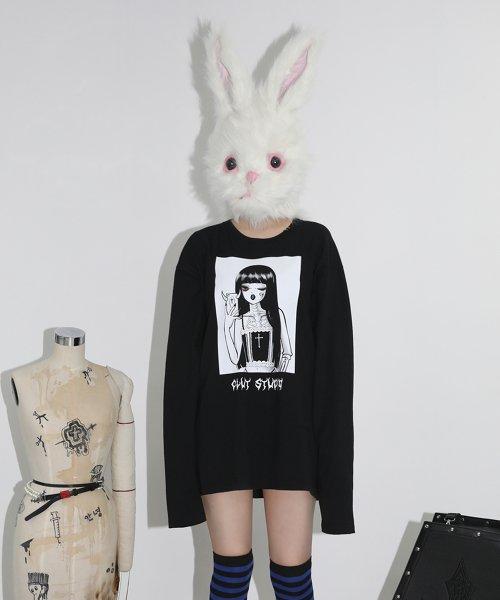 0 2 데블 걸 티셔츠