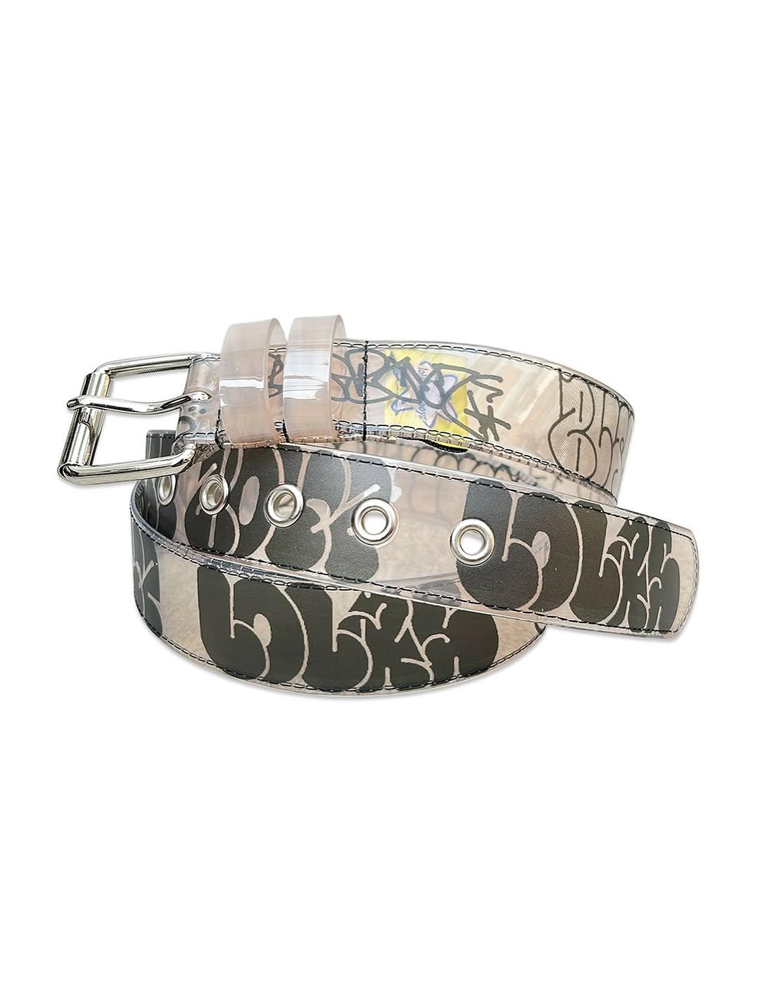 THROW UP PVC BELT (Dirty Clear)