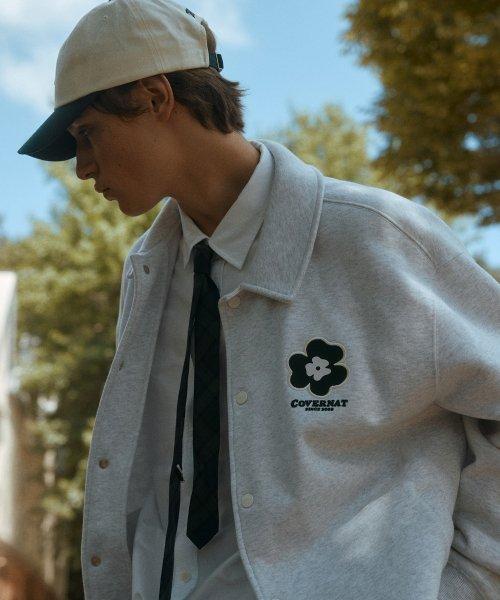 클로버 스웻 코치 자켓 헤더 그레이