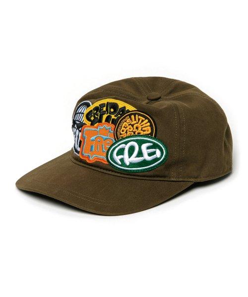 와펜 패치워크 볼캡(BROWN)