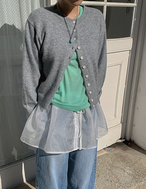 [네이비 당일] 캐시 베이직 라운드 가디건