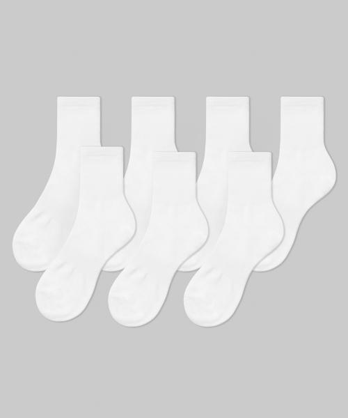 무신사 스탠다드(MUSINSA STANDARD)  라이트웨이트 미들 삭스 7팩 [화이트] - 사이즈 & 후기 | 무신사