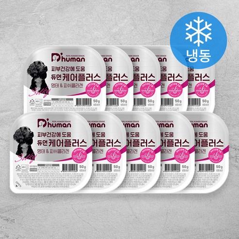 듀먼 전연령 강아지 케어플러스 피부건강 화식사료, 50g, 흰살생선, 10개