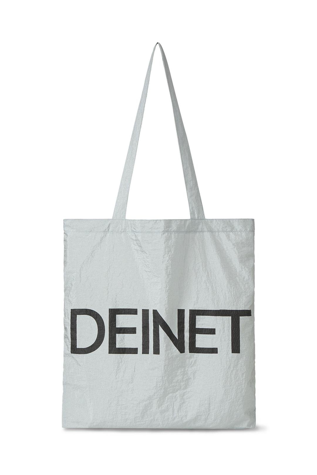 DEINET LOGO ECO BAG IN SILVER