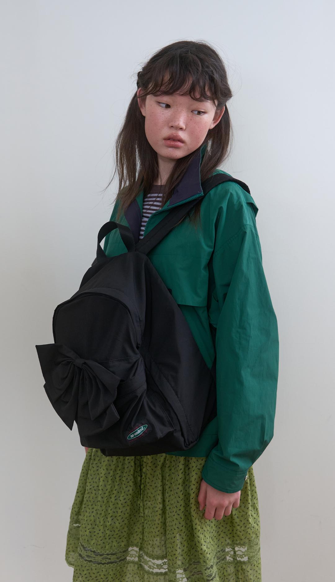 339. Ribbon Backpack _ Black