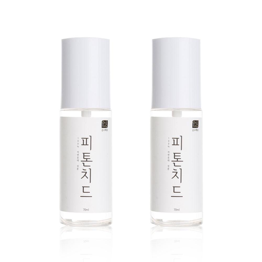 순수백과 차량 차량용탈취제 신차 자동차 실내 에어컨 차 담배 냄새 제거 가정용 70ml 1+1