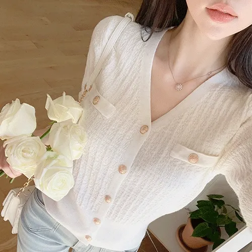 [고급짐/데일리룩] 메이룬 펄 가디건 (3color)