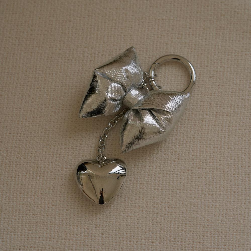 하트 리본 키링 - Heart ribbon keyring