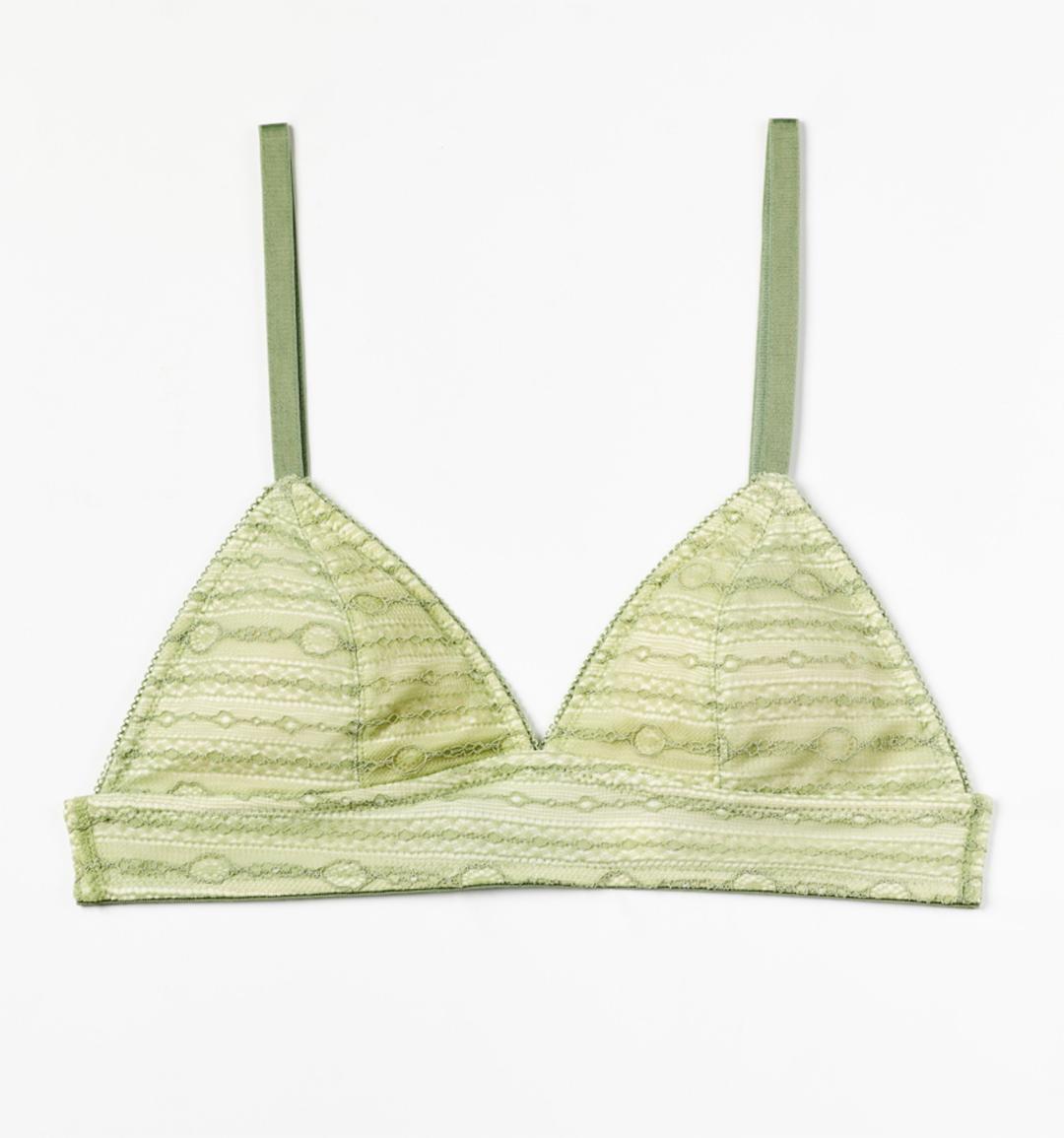 Ethnic Lace Bralette Green