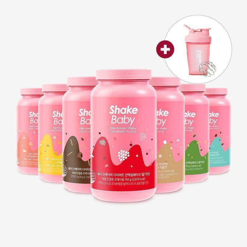 [다이어트 1위] 쉐이크베이비 식사대용 단백질 쉐이크 750g 10종 + 보틀 증정