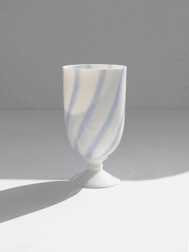 blue line porcelain goblet