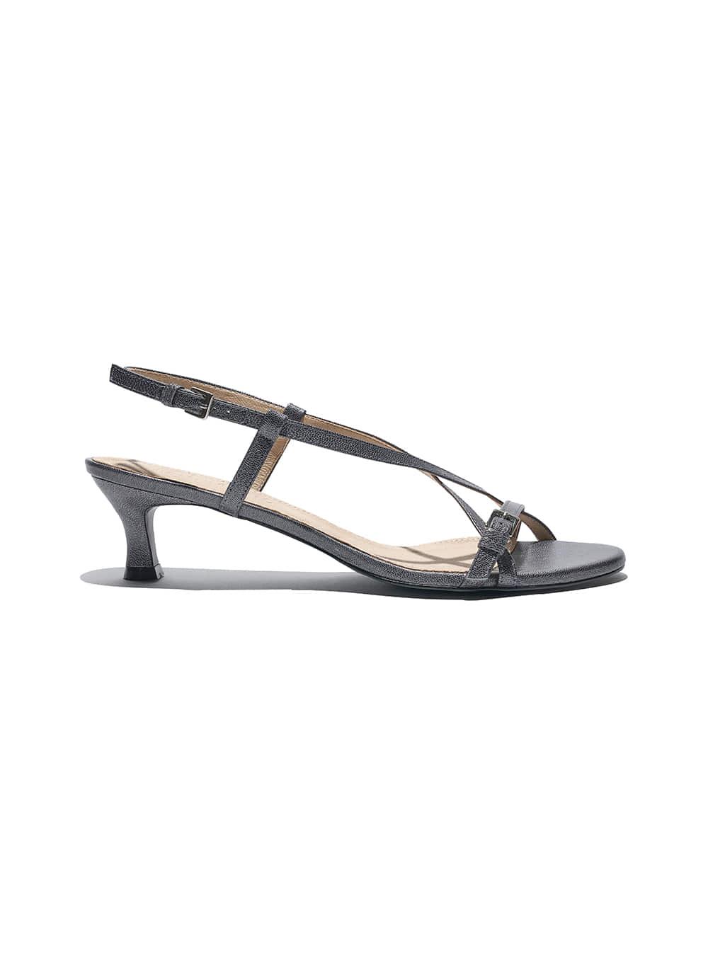 [WOMEN] BUCKLE STRAPPY SANDALS_DARK GREY