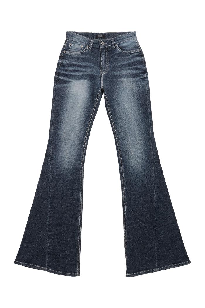 (SHORT)CAT WASHING DENIM PANTS DEEP BLUE