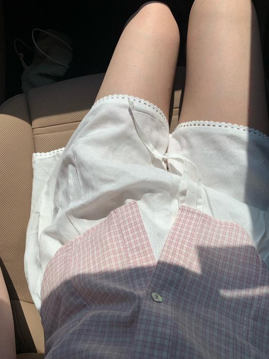 hug lace pants - 2color