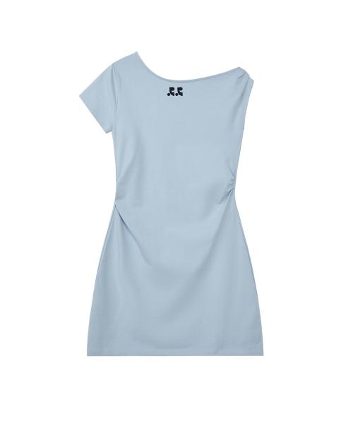 UNBALANCE JERSEY DRESS - SKY BLUE