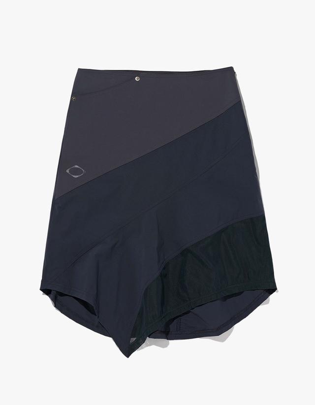 Asymmetric Flared Skirt - Khaki/Charcoal