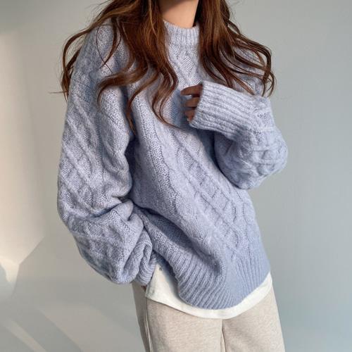 [당일발송] 코이 루즈핏 케이블니트 (울30)