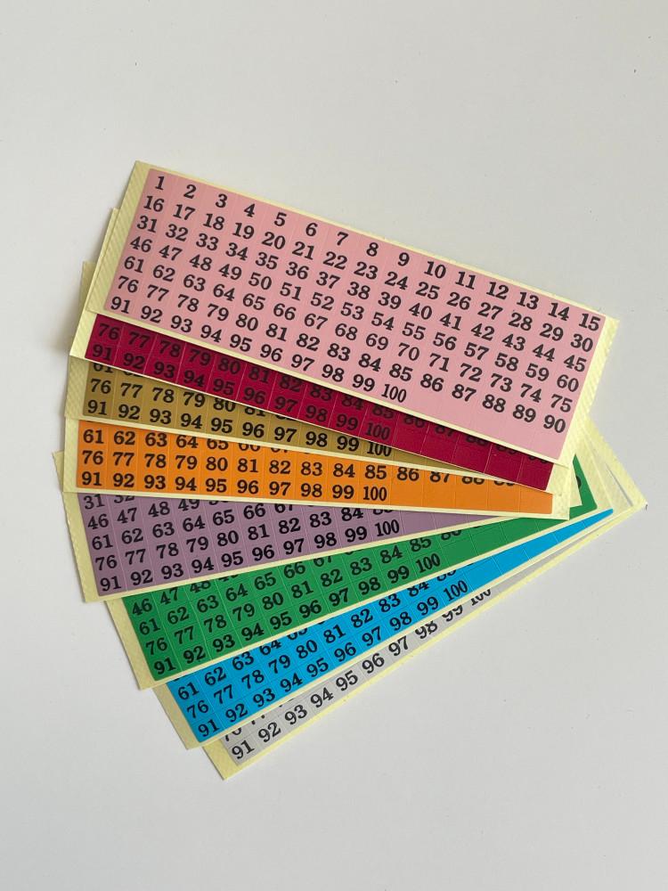 [옥토] 작은 숫자스티커 라벨 번호스티커 견출지 도형스티커