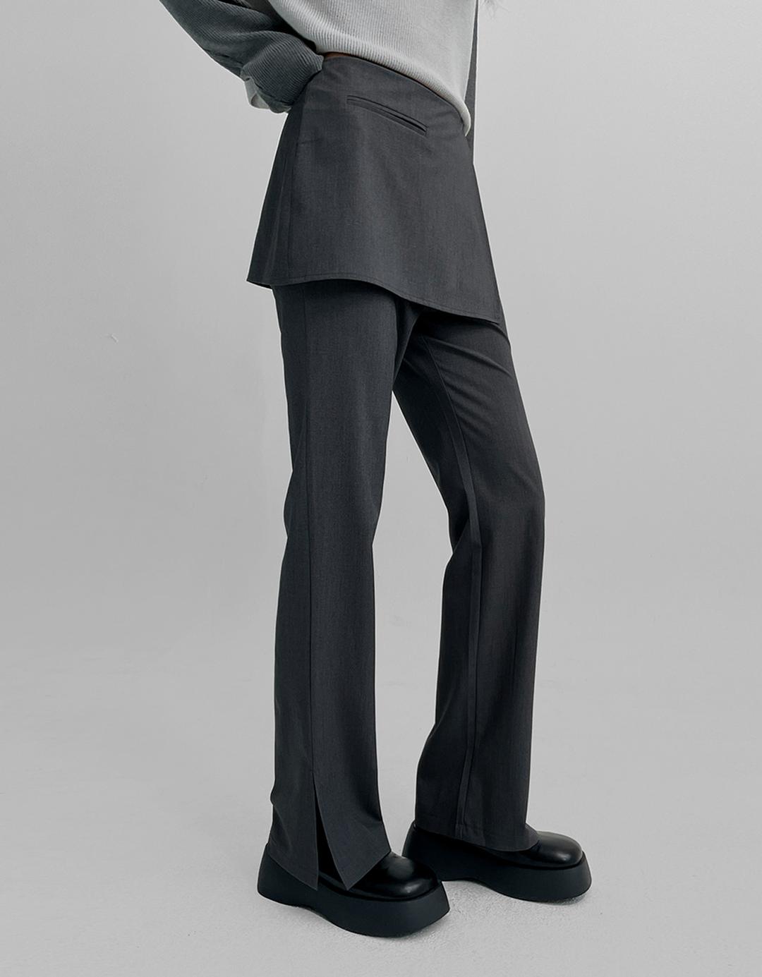 딜린 슬릿 스커트팬츠