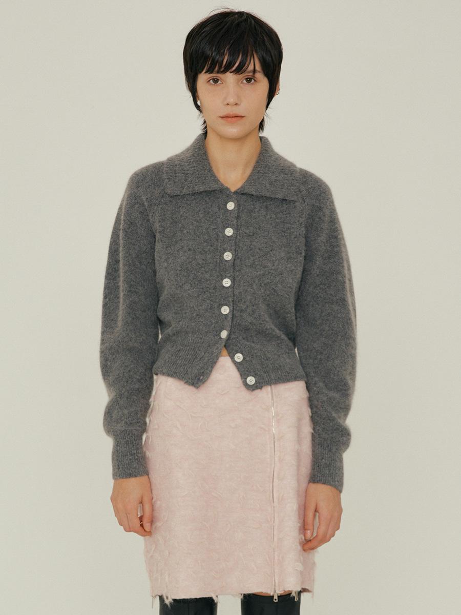 RE-ORDER/ 22FW_OEF Classic Fox Cardigan (Gray)
