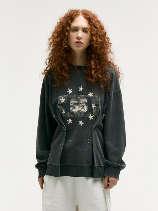 SNAP CORSET LONG SLEEVE_charcoal