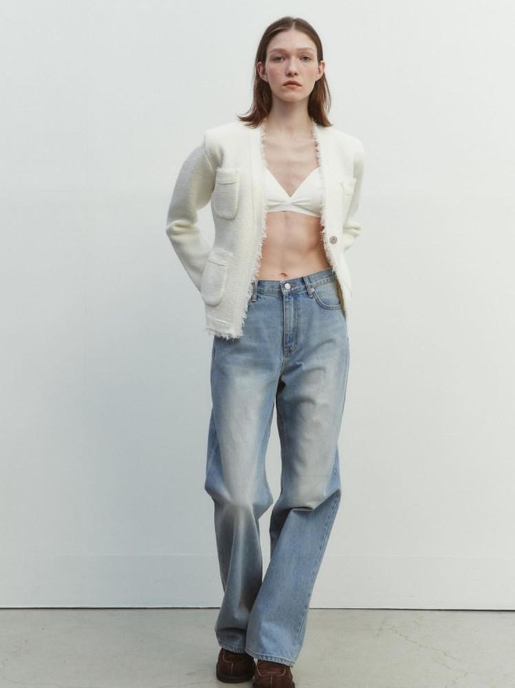 24SS UM 언앤써드 미스테리 틴 데님 연청 팬츠