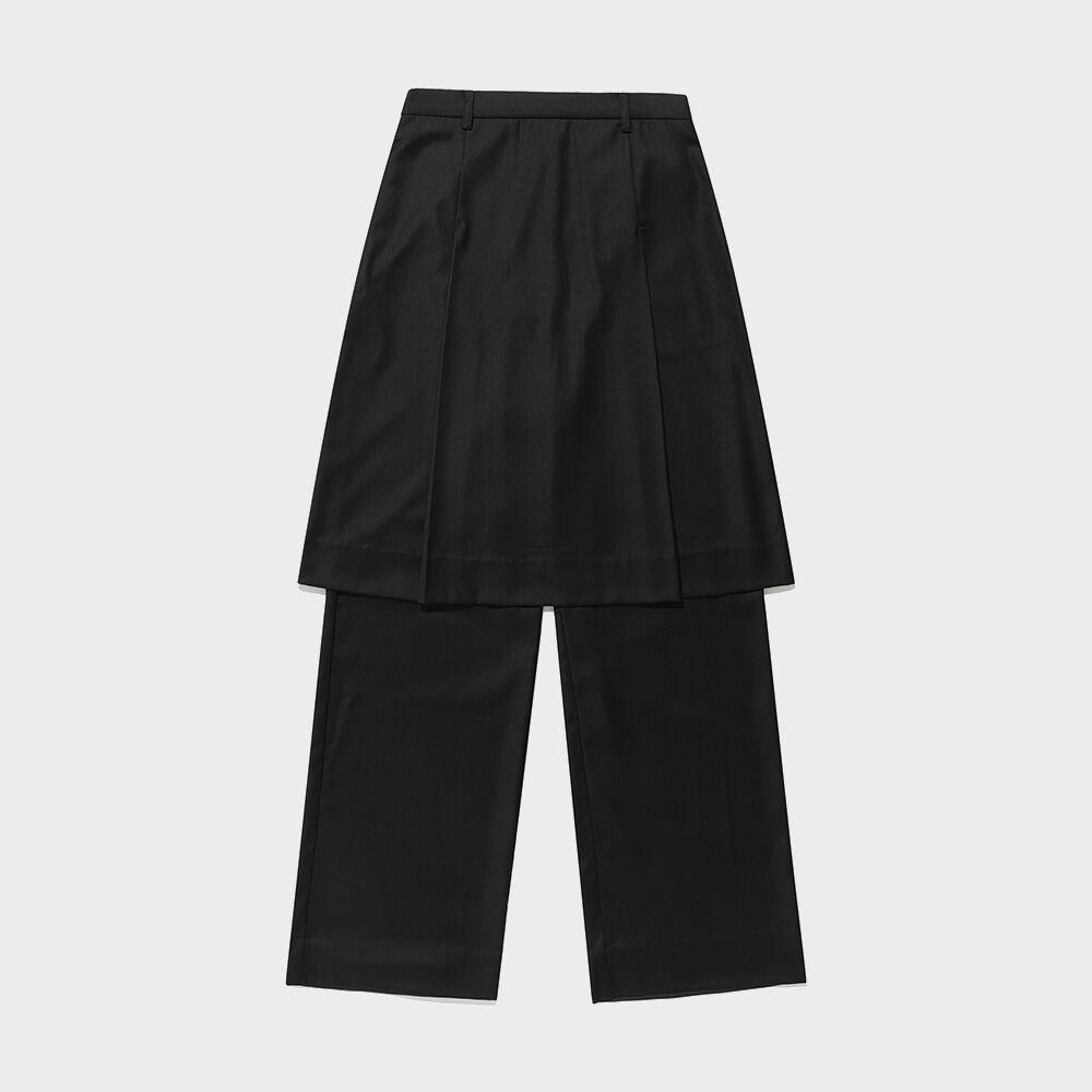 FFATS 플리츠 레이어드 스커트 팬츠_블랙(NG2ESUPA92A)