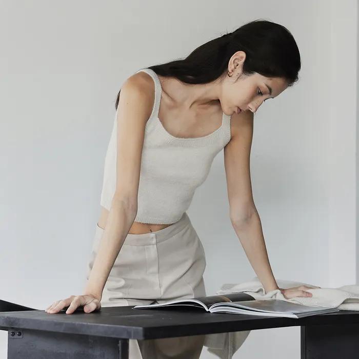 KNIT BUSTIER TOP_3COLOR