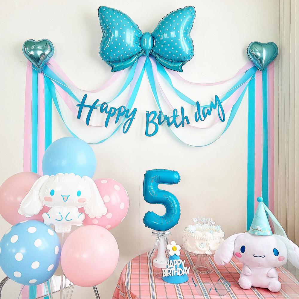 시나모롤 풍선 생일 파티 세트 산리오 생일파티 여아
