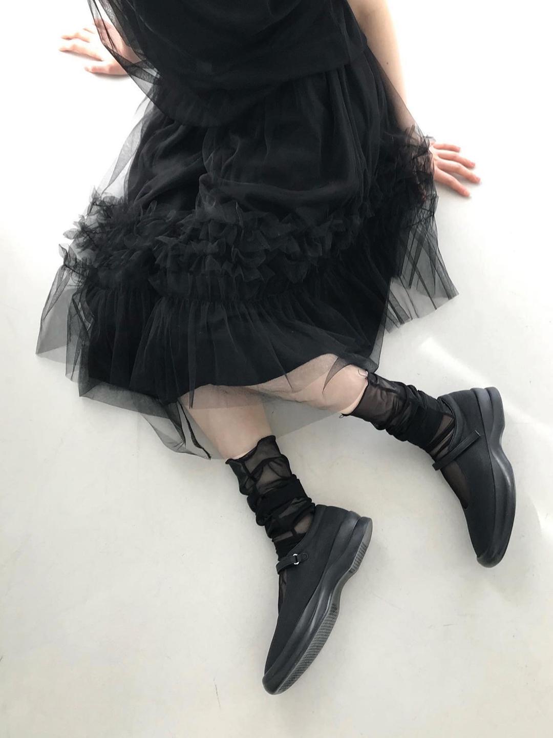 Sha frill skirt (Ivory, black) *당일출고