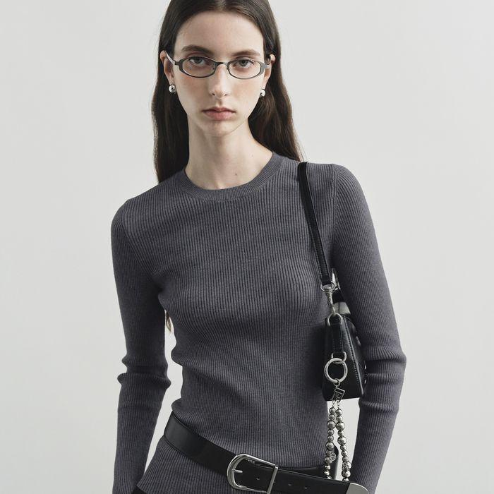 라운드 넥 골지 니트 MDKT062_5 Colors