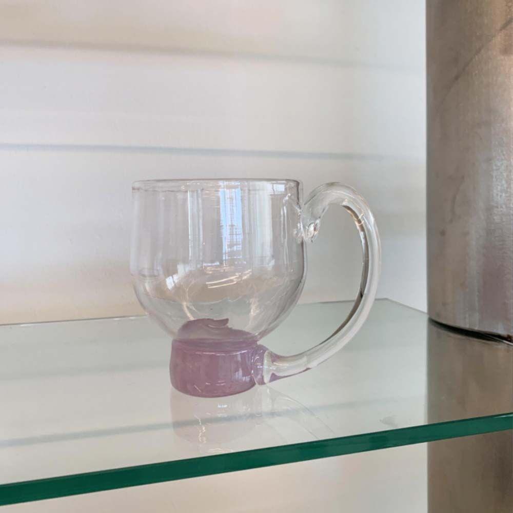 Glass Blown Man) Purple Point Cup