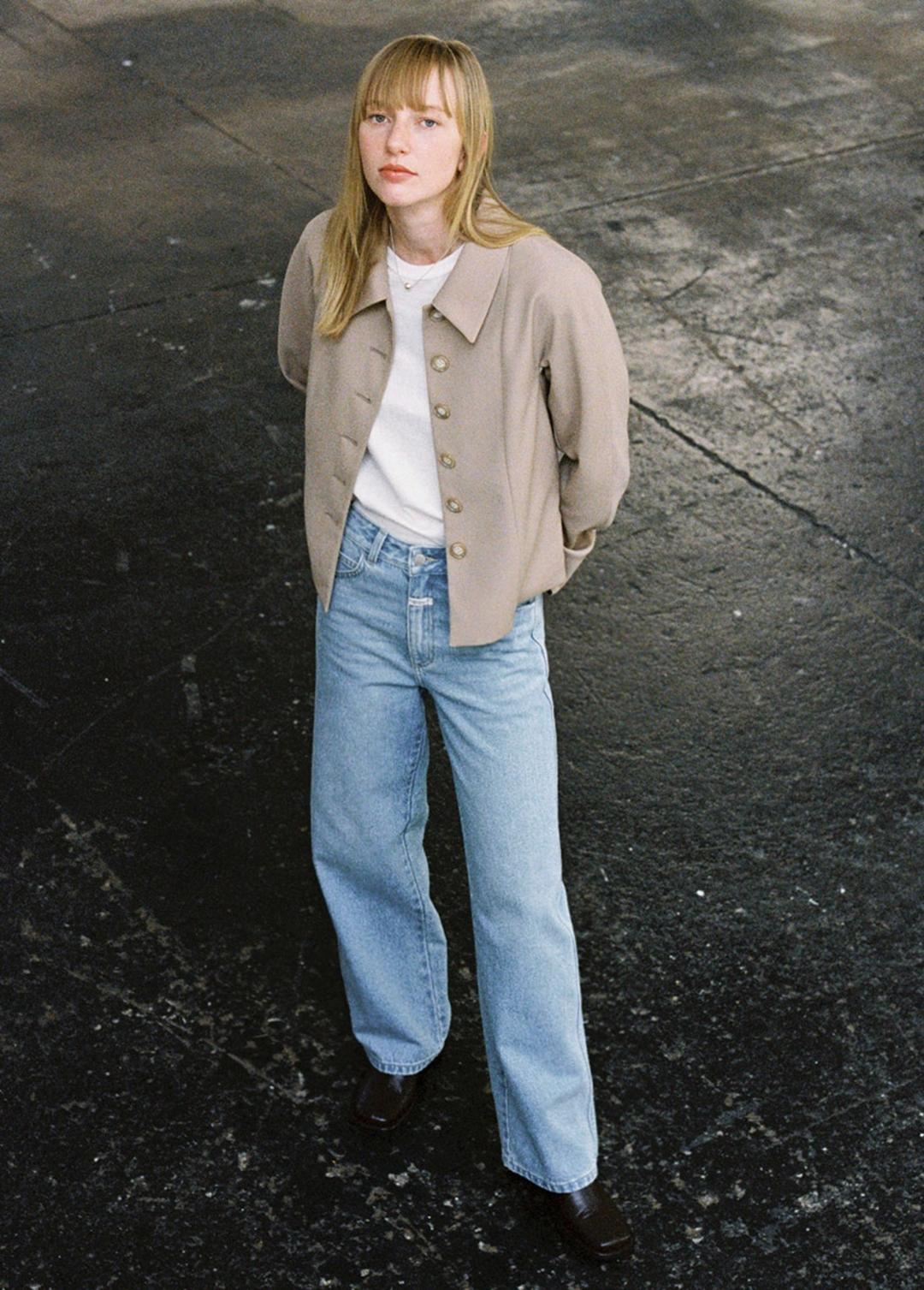 [레드벨벳 예리 착용] W HIGH STRAIGHT DENIM PANTS light blue