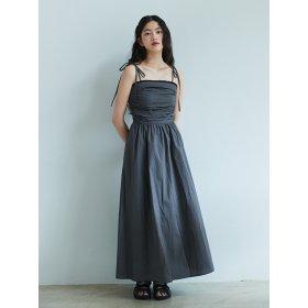 (호쿠스포쿠스)Resort long dress _Charcoal(23SUMHOKU5-IM)
